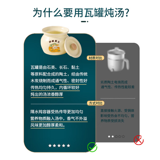 Baijie ceramic bowl, Wanshi Daji stew pot, soup bowl, water-proof inner tank, steamed egg porridge, bird's nest, lard can, tableware, medium size 400ml