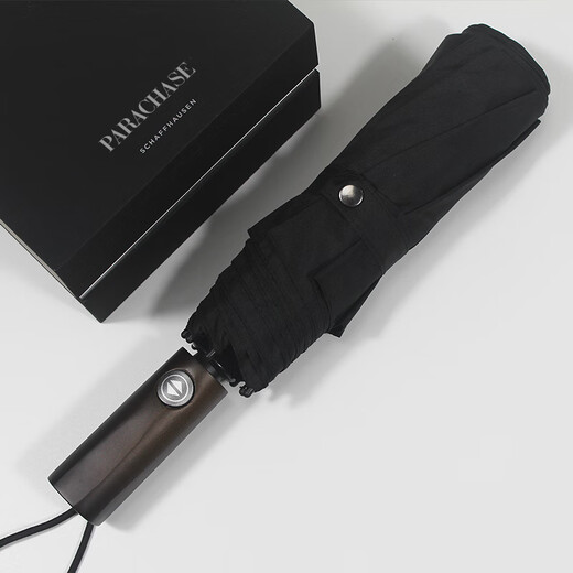 抗风防吹翻 新品商务复古男女士全自动三折叠晴雨伞 黑色3271防风防吹翻