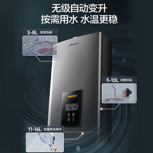Vanward gas water heater 13L natural gas water servo constant temperature 15% national subsidy energy saving gas saving low water pressure start JSQ25-565W13OCC door-to-door installation