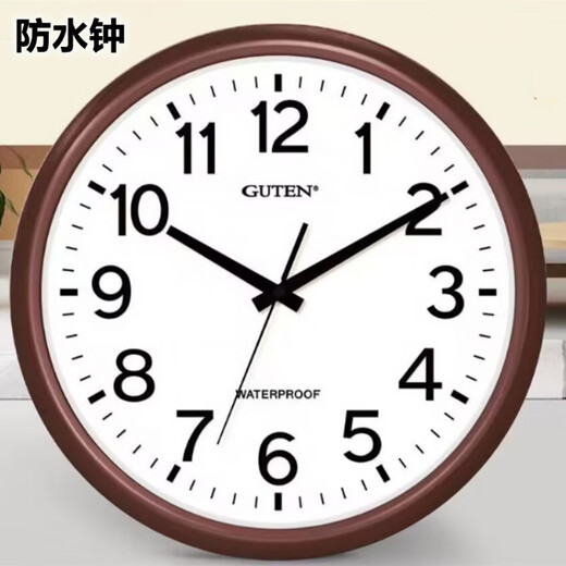 Guten gran reloj de pared escuela sala de estar moderna reloj impermeable reloj creativo reloj redondo reloj de pared dorada 3883 mate negro ____ diámetro 34 cm otros
