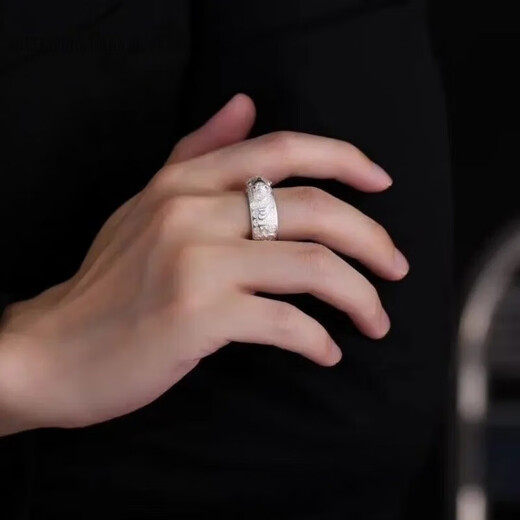 KHSK Old Phoenix 999 sterling silver Pixiu ring men's ring, a transportable and domineering Pixiu ring 8.88g with counter gift box + certificate