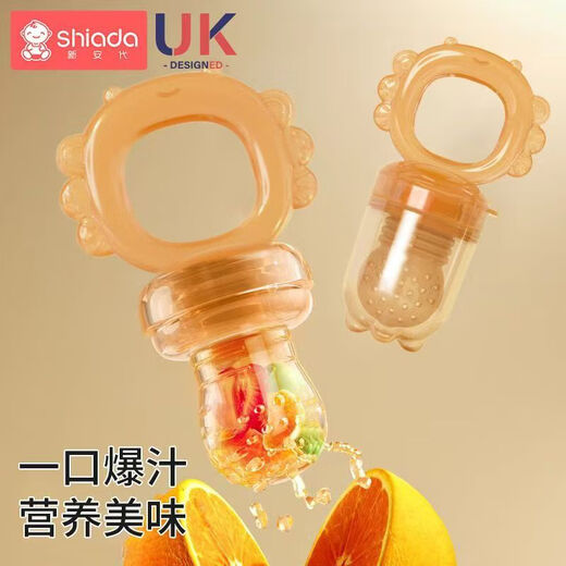 Xin'andai Fruit and Vegetable Bites Baby Fruit Fruit Soothing Teether for babies over 6 months old, fruit-eating artifact M size Fruit and Vegetable Bites 1 pack