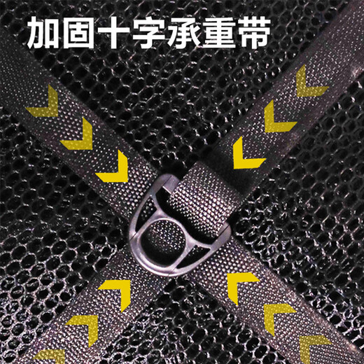 Stainless steel fish protection net thickened nylon black pit competitive fishing protection leisure wild fishing fishing equipment fish net pocket fisherman fishing gear 40cm 3m double circle style (with bag + 2 gifts)