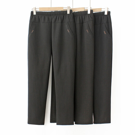 Fengxiao Mom Pants 2025 New Spring and Autumn Clothes for the Elderly, Loose Casual Pants for Middle-aged and Elderly People, Plus Velvet Warm Women's Pants