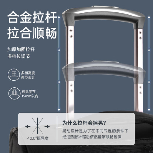 CROSSGEAR军士刀16820寸男士牛津布结实耐用拉杆旅行李登机箱 【通勤版】前置开口___便捷登机 18寸【可登机，适合2-3天出行】