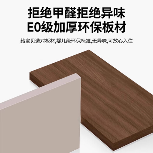 Hongshangju solid wood computer desk, makeup table, cupboard, study desk, bedroom desk, home dressing table, khaki + walnut color 140*60*75cm three drawers