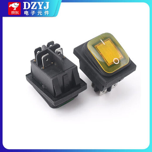 KCD4 waterproof boat switch water dispenser noodle cooker rocker power button 2/3/4/6 feet 2 levels waterproof KCD4 4 feet 2 levels black no light self-locking