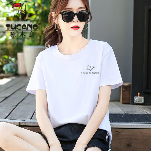 Camiseta de manga corta de moda de carpintero de carpintería de carpintería de carpeta de mujer con carcasa simple versátil de mujer 2025 nuevo top 9793 menta green_short manga m_ (sugerida 80-105jin [Jin equivale a 0.5 kg])
