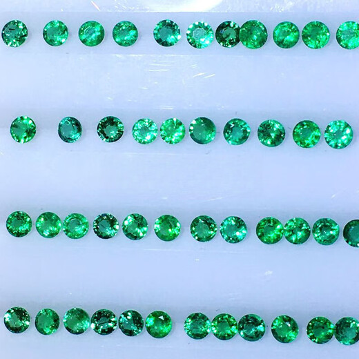 DRJEFUN Natural Unfired Boutique Colombian Emerald Bare Stone Wood Color Round Customizable Ring Bracelet Earrings Round Approximately 1.8mm