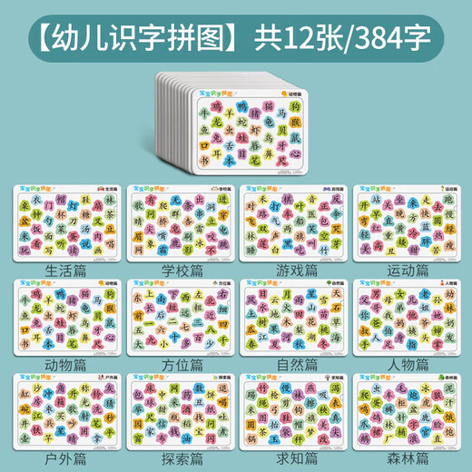 Frühschulkenntnisse Puzzle Chinesische Charaktererkennungskartenpapier Interpunktion Spielzeug und interessanter chinesischer Charakter Eltern-Kind Interaktive Kartenkompetenz Rätsel [Aufklärung Version + Erweiterte Version]