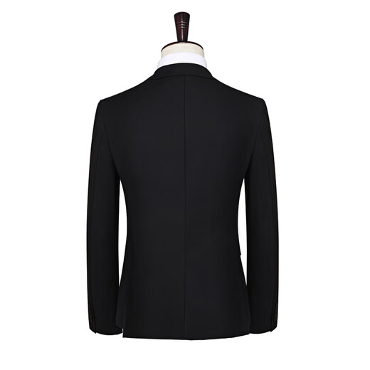 Shanghai-style Haoyu suit men's business formal suit, high-end professional wear jacket, groom's wedding dress, groomsmen's suit, A version black two-button suit + trousers XL (175) 55-65 kg