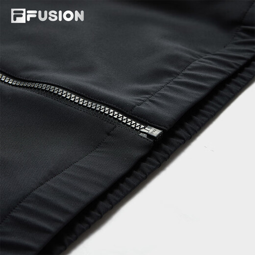 FILA FUSION Fila trendy brand woven jacket men's 2025 winter new fashion casual loose lapel jacket black-BK L 175/96A/L