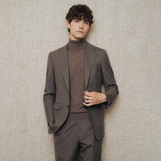 
Guillaume de Mons Aojia pure wool suit men business formal suit men three-piece set groom wedding dress formal suit men sand ceramic brown [top + trousers] size 44 (please note for trousers size)
