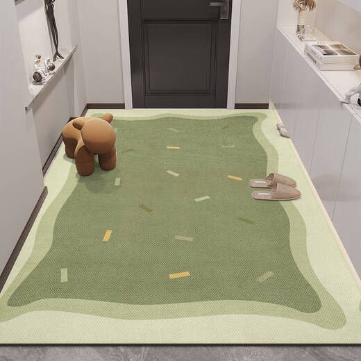 Yonghuan Grüne Eingangstürbodenmatte Eingangsmatte Mattenmatte Anti-Schlupf-Matte Thin Style Home Ausschnitt neuer Stil TPR-3878 Anzahl von 1 Teilen 120-120 cm