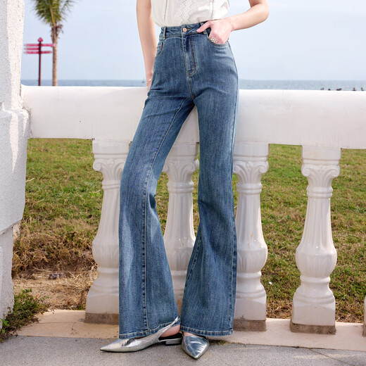 Baitu Betu Women's Clothing 2025 Summer NUEVO Jeans Jeans vaso de vaso Campaña Pantalones de algodón de algodón