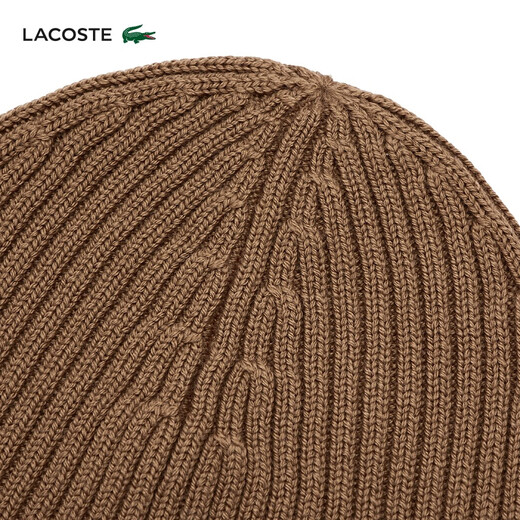 LACOSTE Wang Yibo's same style French crocodile couple's 25 autumn versatile knitted hat | RB0001 DPC/walnut color TU