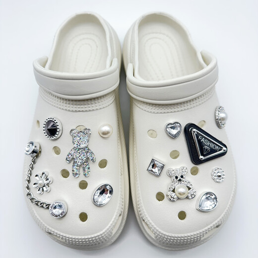 Chaussures de trou Accessoires Fashion détachable Diy bijoux acrylique Chaussures de trous décoration de fleur Chaussures de boucle accessoires 23-42 # 13 pièces (chaussures non incluses)