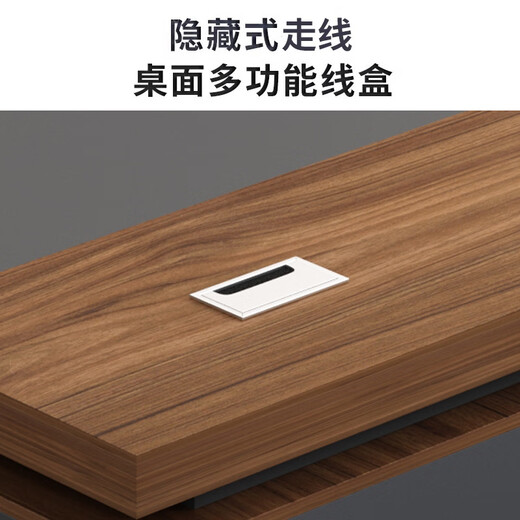Muyuan desk simple modern office furniture table and chair combination light luxury manager single desk executive desk boss desk including installation total length 160+ table top width 80+ side cabinets