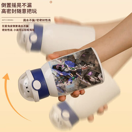 Chengliu Mobiler Anzug Thermalbecher Angriff kostenlos Gundam Red Häresie Gundam Animation 316 Strohwasserbecher Jungen Kinder Strohisolierung Cup 500 ml QA3271 Gundam