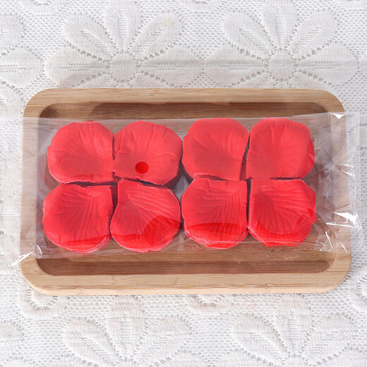 Zi Jiafu Simulierte Rosenblätter Vorschläge und Hochzeitssimulationsblätter Hochzeitsrequisiten Hochzeitsraum Dekoration Layout gefälschte Rosenblätter schwarz [1000pcs/Paket] Verpackung