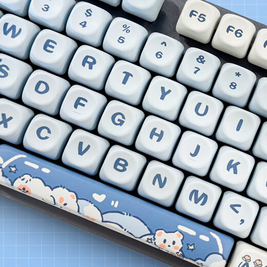 Logitech K845 Mechanische Tastatur Backstreuit Kabeltastaturspiel E-Sporttastatur Tee Green und Rotachse Keyboard DIY Keycap Office-Tastatur und Maus-Set in voller Größe 104 Tastatur K845-Ice Cream Bärenschlüsselkap Teespindle