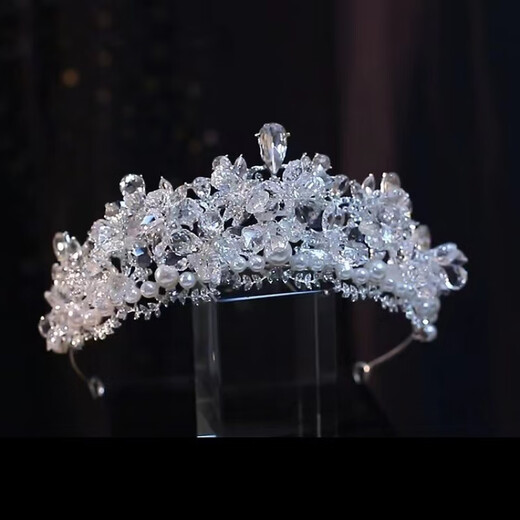 Shijun (SHIJUN) Dinner Wearable Crown Complete Set of Adult Headwear Bridal Korean New Style Crystal Sparkling Diamond Wedding Crown