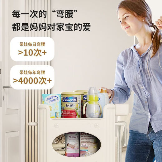 万合鹿婴儿尿布台宝宝抚触护理台换尿布可移动新生儿洗浴婴儿床 环保材质HDPE+零甲醛用得放心 普通款*基础[无配]