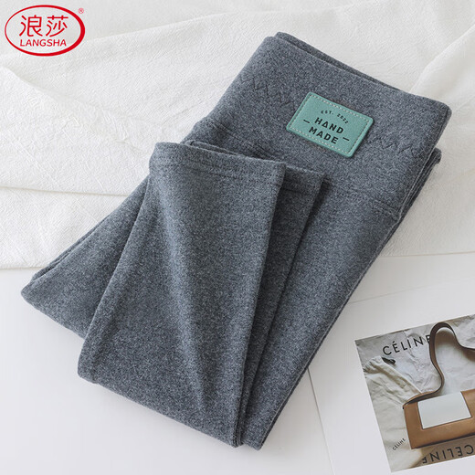 Langsha pure cotton leggings women's outer wear autumn 2025 new elastic high waist tight slimming nine-point pants