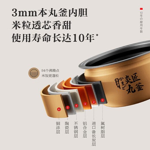 Toshiba (TOSHIBA) 20% national subsidy Xiaobailu 0-coated rice cooker household uncoated stainless steel rice cooker for 4-5 people 4-liter dual-gallon first-level energy efficiency RC-15ISUC (WY)