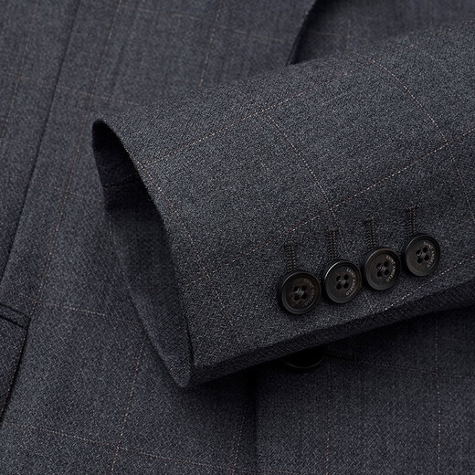Angel Bird wool suit (single top) men's formal suit jacket EBB243238U volcanic ash plaid 46B