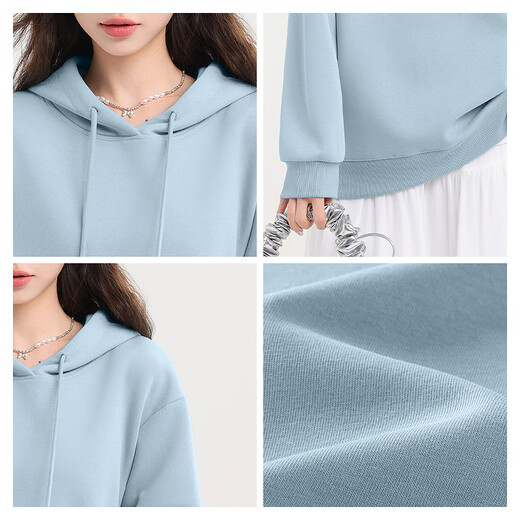 MJ STYLE trendy simple casual hooded long-sleeved sweatshirt for women 2025 autumn new loose, comfortable, slim and versatile sweatshirt