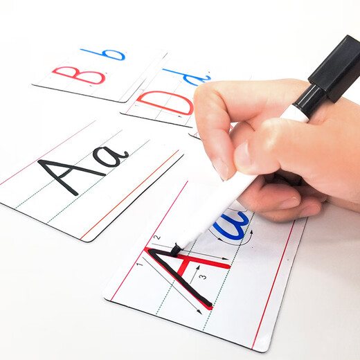 Guliang Factory Direct Sales Magnetic English Tarjeta de accidente cerebrovascular Kindergarten Aprendizaje Inglés Aprendizaje Ayudas tempranas Juguetes educativos para niños 48 Tarjetas magnéticas fonéticas (Medium)
