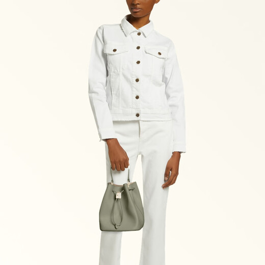 Furla Levante Cowhide Small Women's à la mode de banlieue de banlieue à main le pochon à crampe sac à crampe sac décontracté sac haut-gard