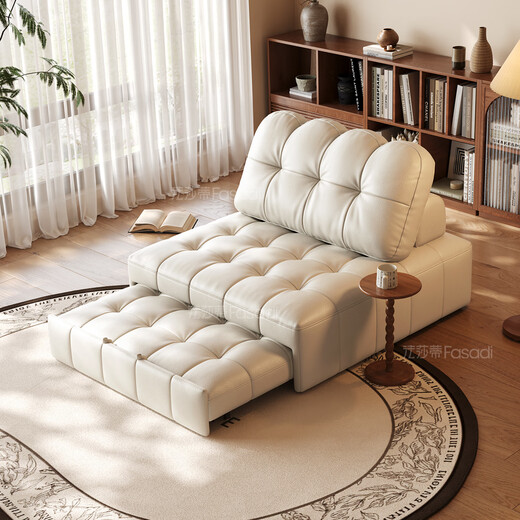 Fasati sofa bed foldable dual-use small apartment living room multi-functional telescopic lazy sofa bed all-in-one dual-use 1.22m single seat Italian thickened ecological cowhide powder-free 45D