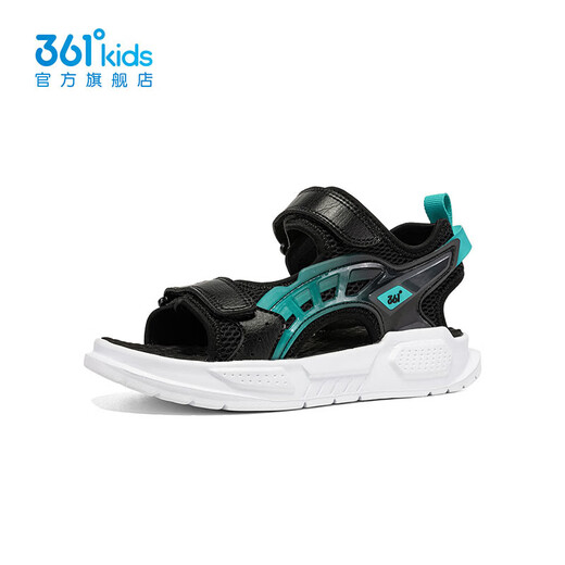 361 Shopping mall same style children's shoes, boys' beach sandals, new summer sandals for older children, carbon black/time green 36