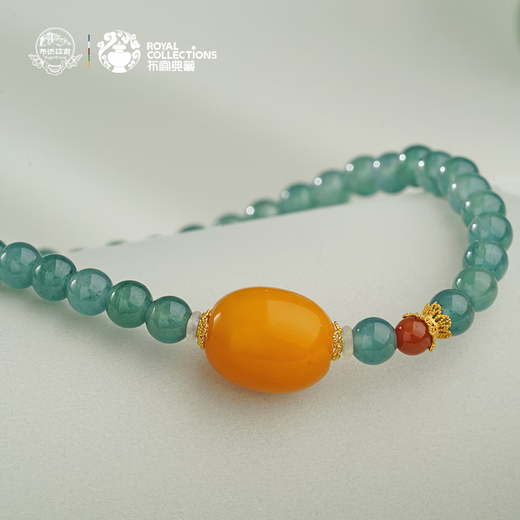 Potala Palace's unique jadeite beeswax approximately 7g jade bracelet 18K gold flower agate bracelet for women as a birthday gift for girlfriend