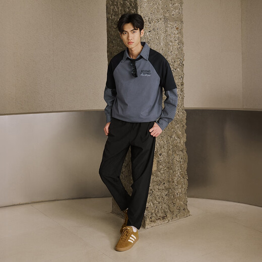 
adidas lightweight and comfortable casual woven sweatpants men's adidas official light sports black L