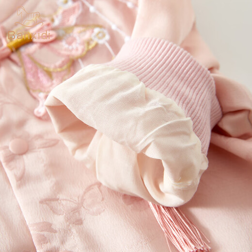 Ban Xidi baby clothes, spring clothes, baby's 100-day-old dress, infant national style jumpsuit, spring and autumn style New Year's clothing