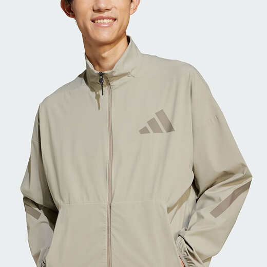 Adidas Jacke Herren 2025 Sommer New Sportswear Wirklich heilen cool gewebte Freizeitständer Kragenjacke Top JN9028 Light Sesam Taupe XL
