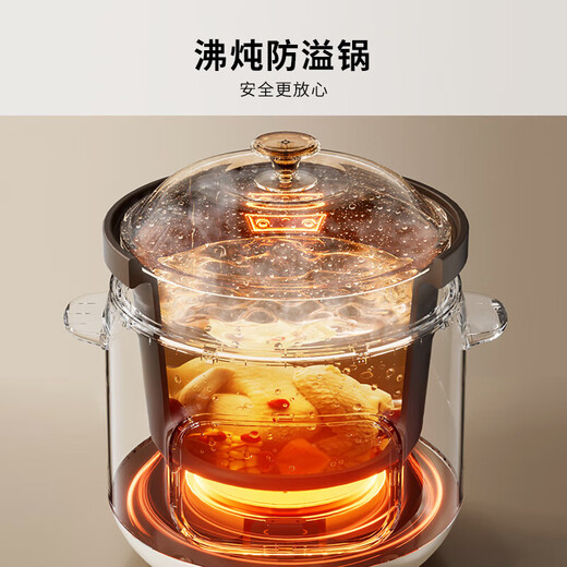 Joyoung Electric Stew Pot 5L Government Subsidy Stew Pot for Household 5-8 People Purple Clay Pot Electric Casserole Soup Pot Fully Automatic Ceramic Electric Stew Pot Electric Stew Cup for Stewing Soup and Porridge 30 Minutes Fast Stewing Soup GD508 5L