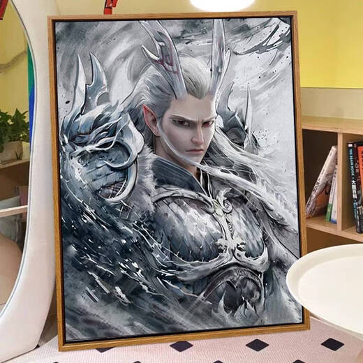 天南兄弟（TNBROTHERS）2025新款哪吒2之魔童闹海数字油画DIY敖丙手工绘填充涂色高颜值画 LL12127 60*80cm加厚内框+装饰外框