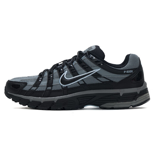 Nike (Nike) Chaussures masculines 2025 Printemps et automne Nouveau P-6000 Chaussures de sport chaussures papa rétro chaussures de course de chaussures IF6199-003 Black Grey 42