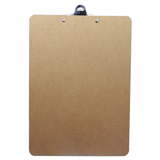 
Deli A4 wood texture metal portable butterfly clip writing board clip/writing pad/test paper data storage clip Brown 9227 office supplies