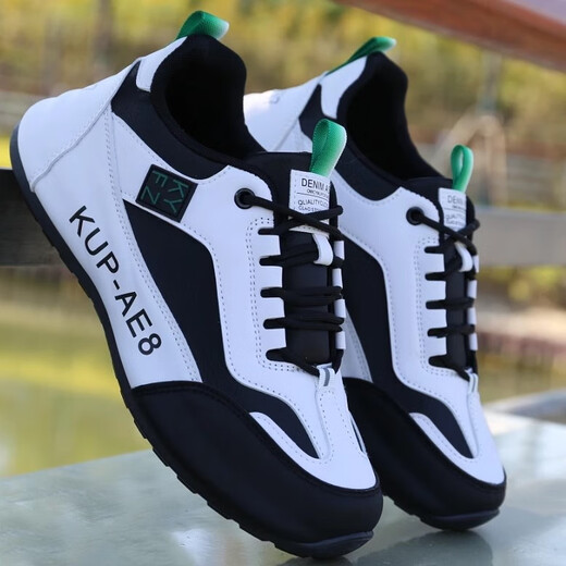 Misa Mila Herrenschuhe für den Frühling Neues Leder wasserdichte Sportschuhe lässig vielseitige Reiseschuhe weiche Sohle nicht rutschfeste Laufschuhe grau H-882 40