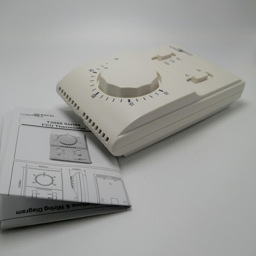 Johnson thermostat T2000EAC0C0 single cooling mechanical controller central air conditioning three-speed panel switch Jiang white single cooling