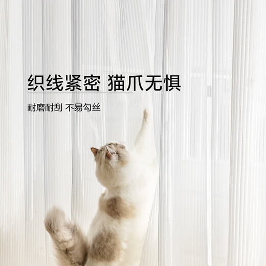 Mercury Home Textiles Mercury Home Textiles Translucent and Impenetrable Balcony Curtain Venetian Yarn Hook Style 300 Width 200 Height cm (Single Open)