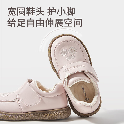 Shepherd's Toddler Shoes 2025 Autumn New Princess Leather Shoes Girls Soft Sole Baby Leather Shoes Western Style Little Girls Shoes Cow Milk Rice 24 Shoe Inner Length 15.8cm/Suitable for Foot Length 15.3cm