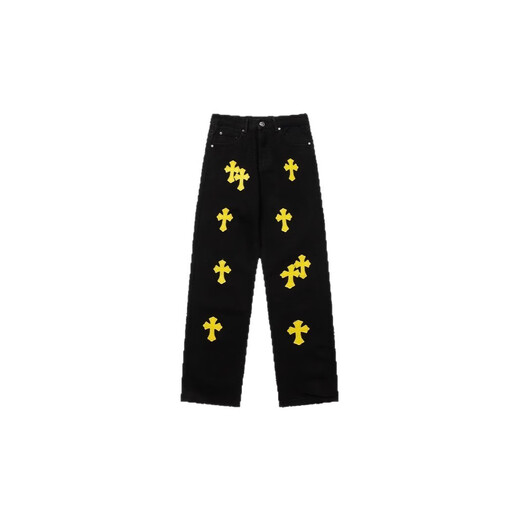
Crowxinping replaces CH Crowxin cross leather label washing jeans couple street loose jeans OF9928 OF9928 30 /M
