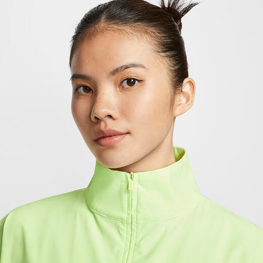 
Nike (NIKE) women's zipper breathable quick-drying light wet mesh splicing casual fluorescent yellow-green sports jacket HJ0964-701 M
