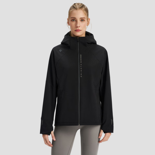 Descente Womensrunning Series Vlies Wasserabweisungen gewebte Kapuzejacke für Frauen CR-CREAM XL